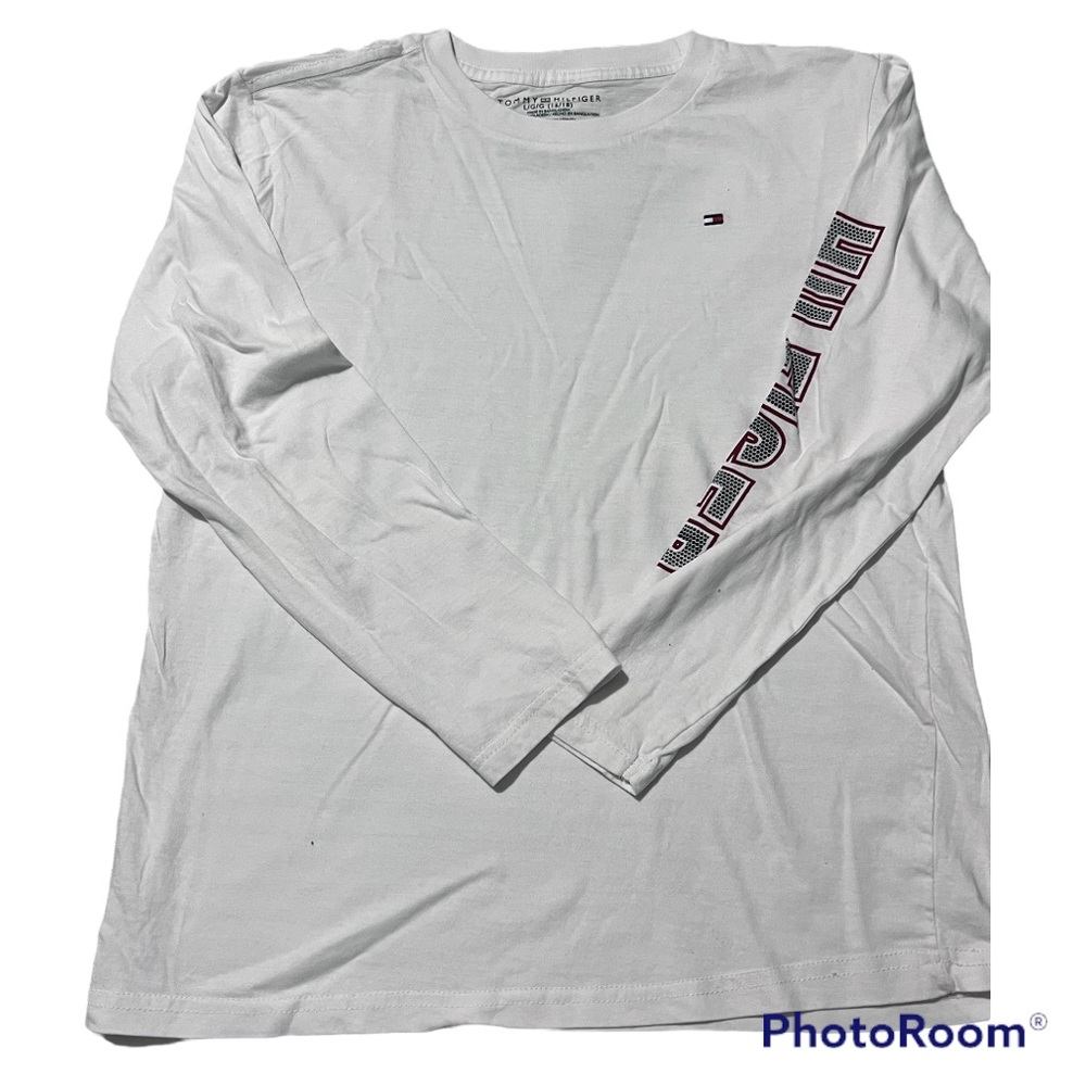 Long sleeve white Tommy hilfiger t shirt 14-16